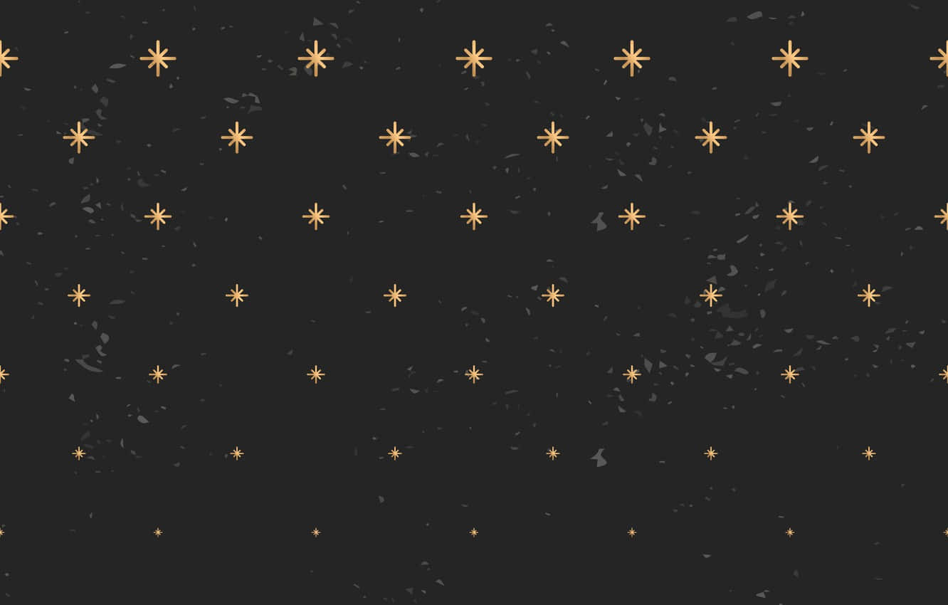 Gold Stars, golden starbursts, textured dark gray background, HD Desktop Wallpaper