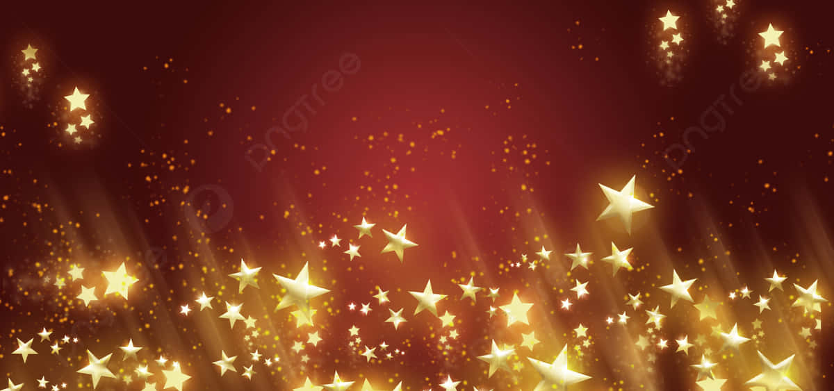 Gold Stars, golden stars, glittering particles, SD Desktop Wallpaper