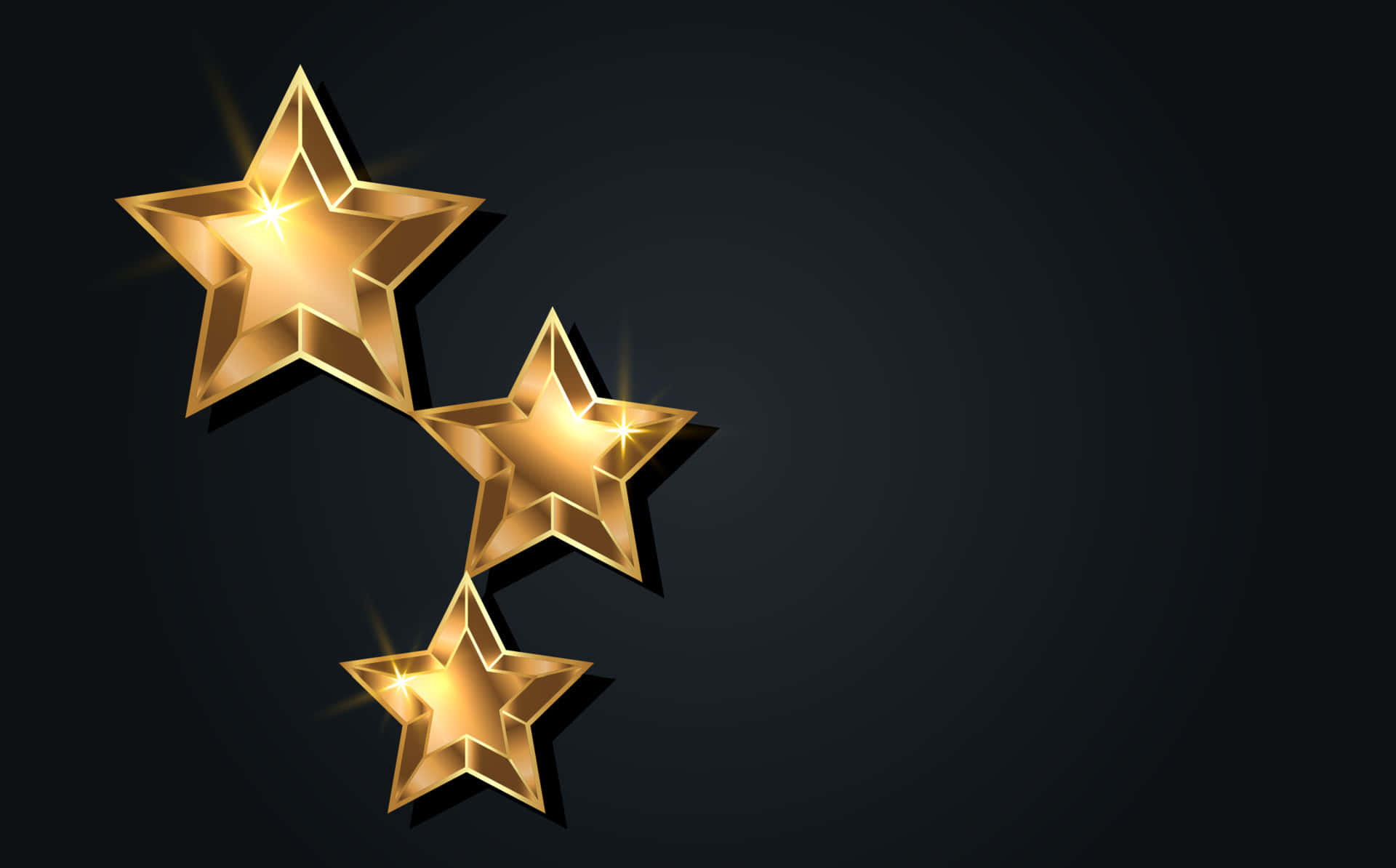 gold stars, gleaming gold stars, bright highlights, Full HD Desktop Wallpaper