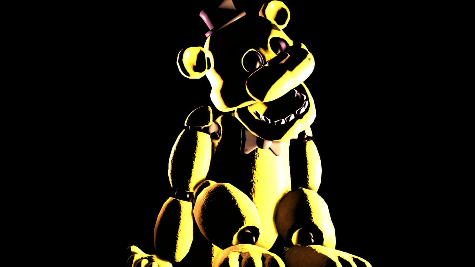 Golden Freddy, yellow, sharp teeth, HD Desktop Wallpaper