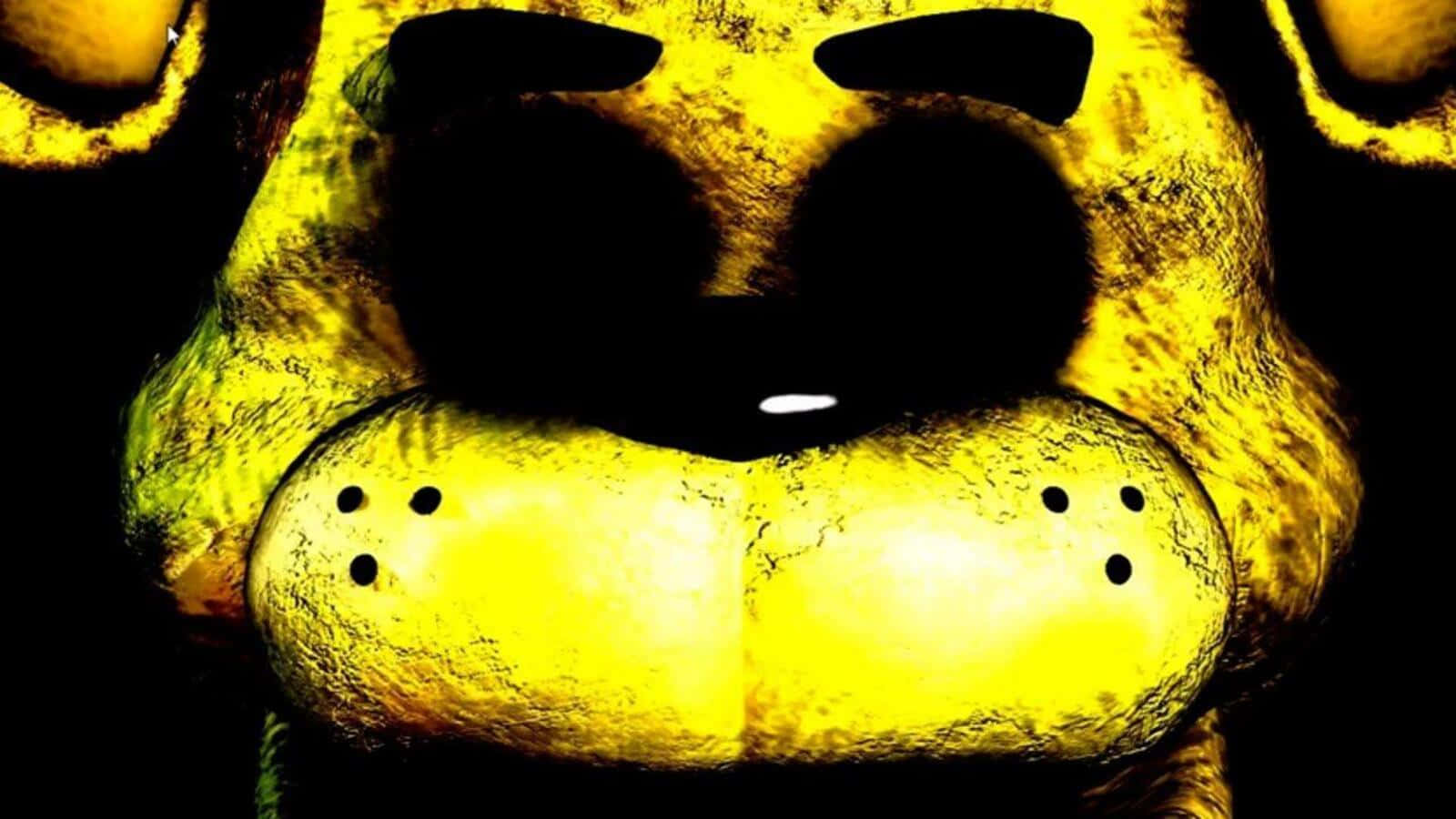 Golden Freddy, yellow animatronic bear, dark eyes, HD Desktop Wallpaper