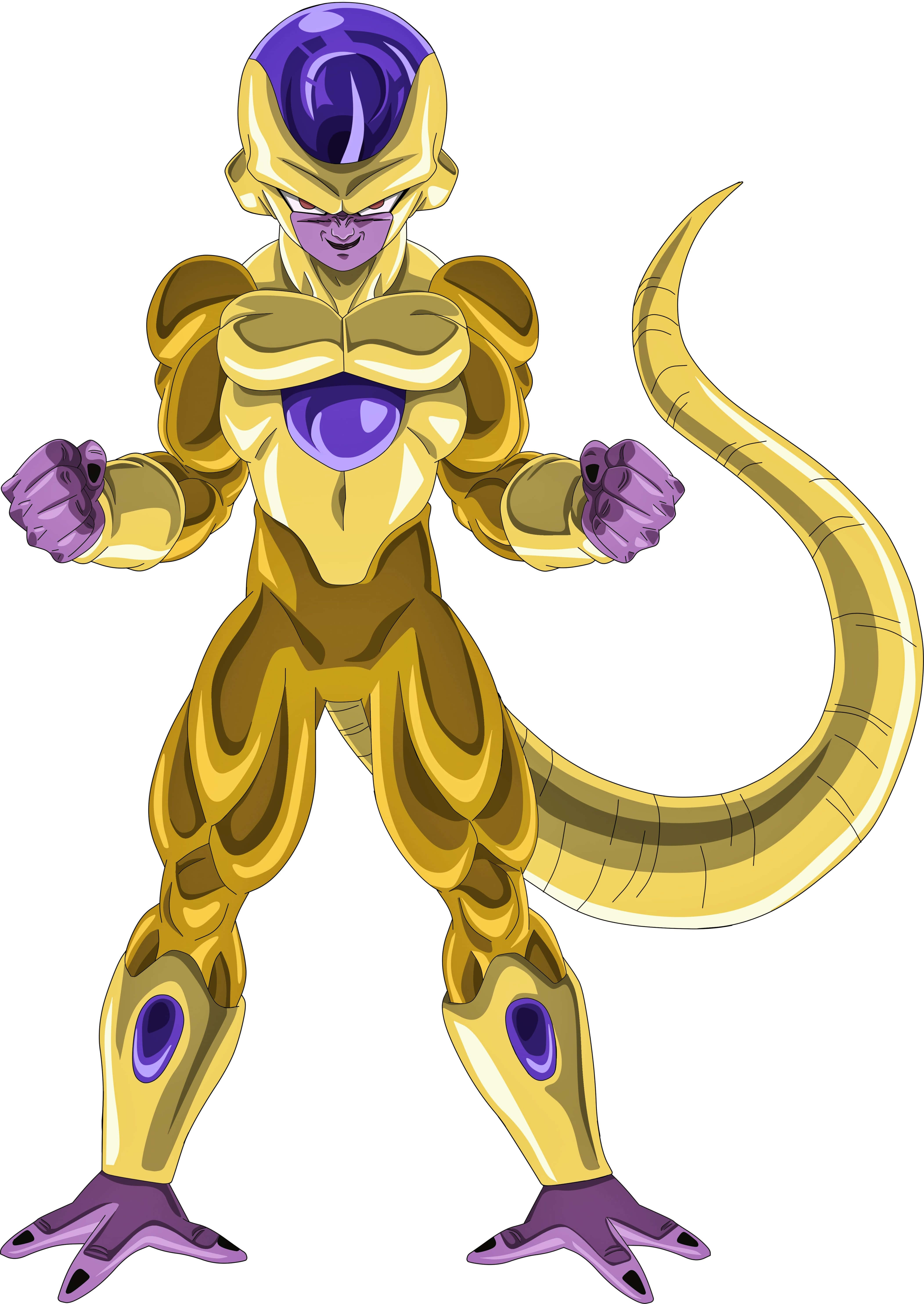 Golden Frieza, purple eyes, tail, 5K Phone Wallpaper