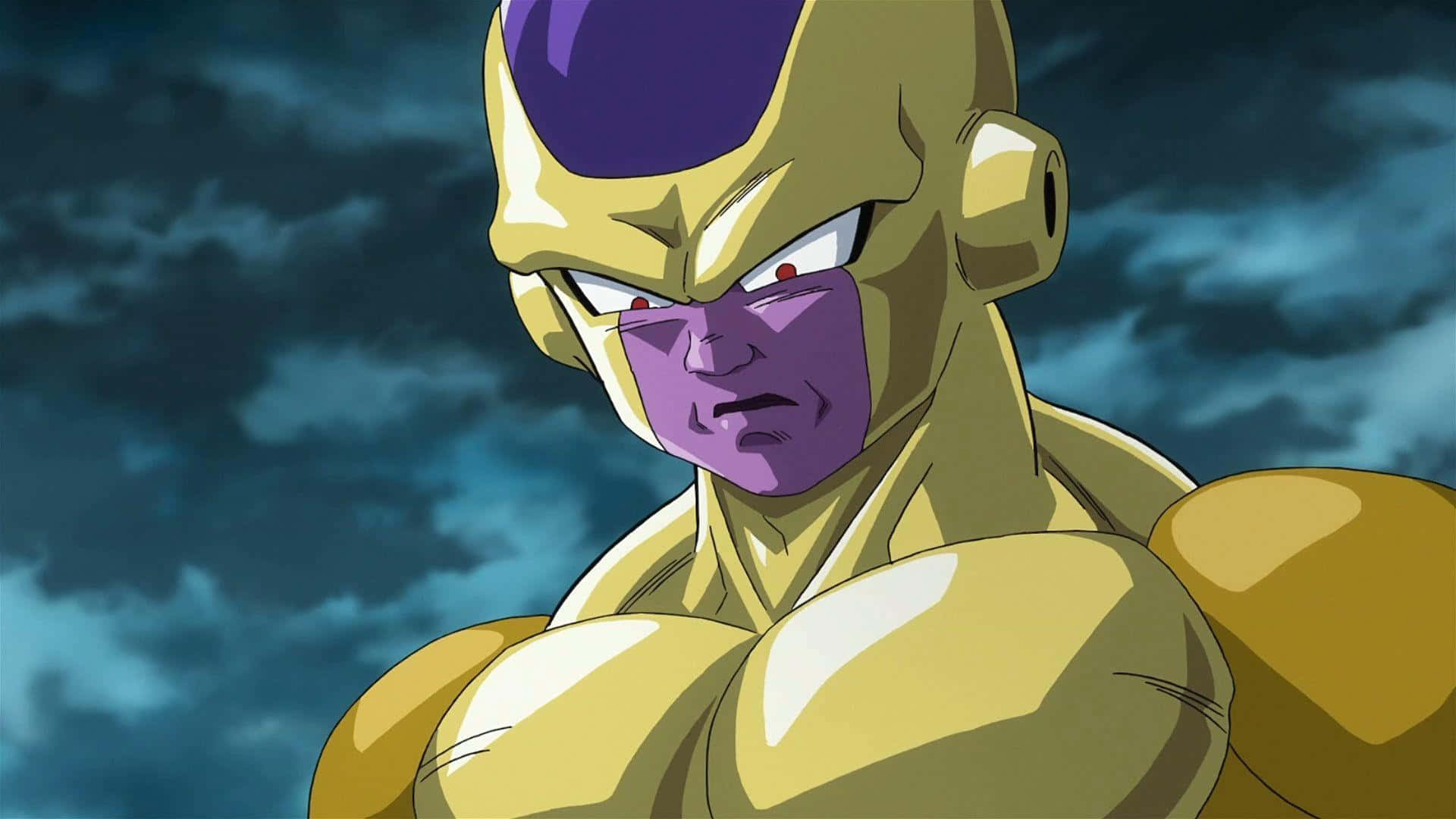 Golden Frieza, purple face, angry expression, Full HD Desktop Wallpaper
