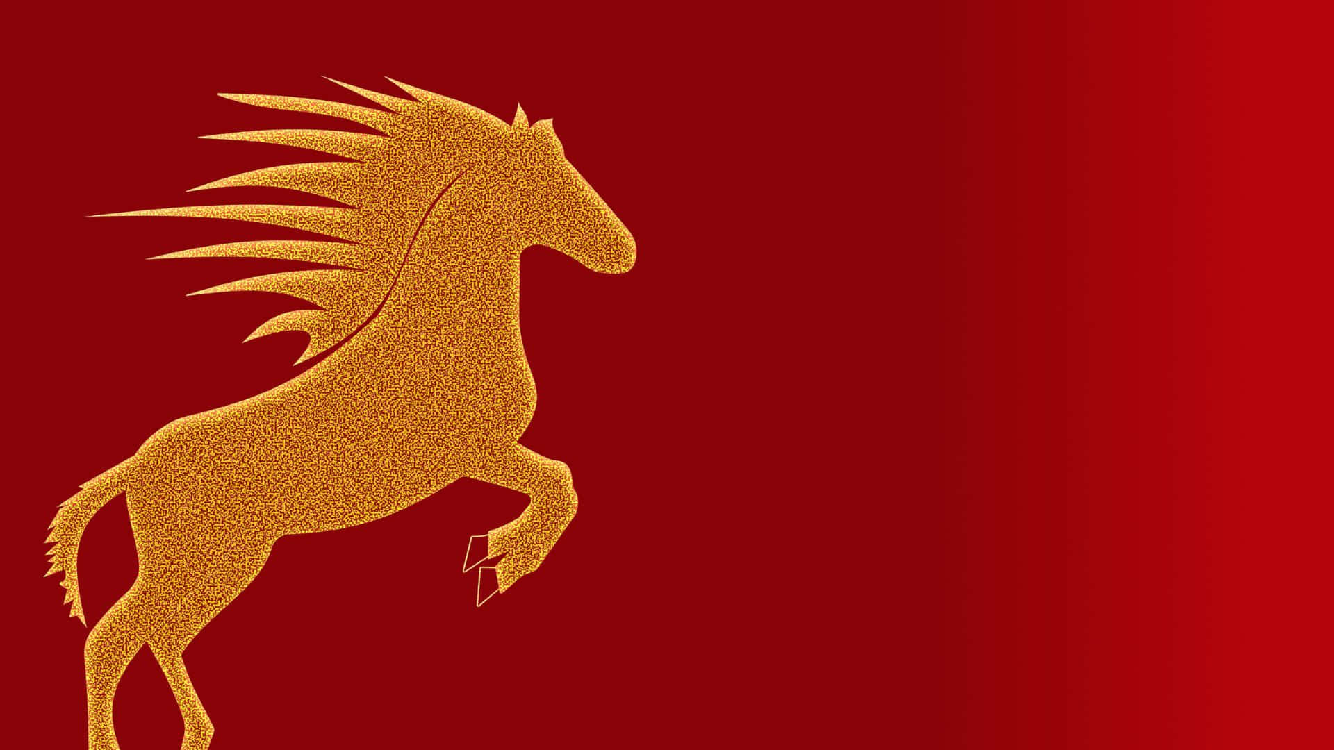 Golden Horse, golden horse silhouette, textured mane, Full HD Desktop Wallpaper