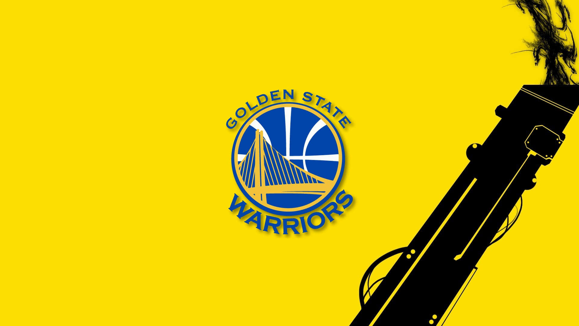 Golden State Warriors, logo, blue and yellow, Full HD Desktop Wallpaper