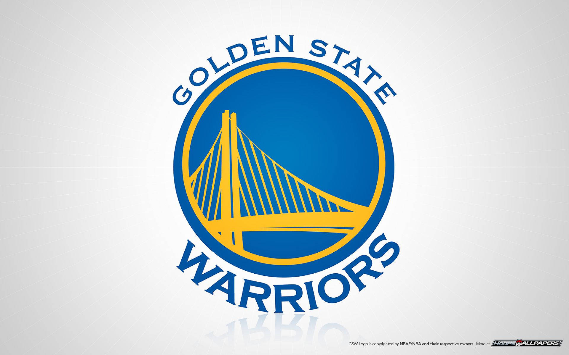 Golden State Warriors, yellow bridge, blue circle, Full HD Desktop Wallpaper