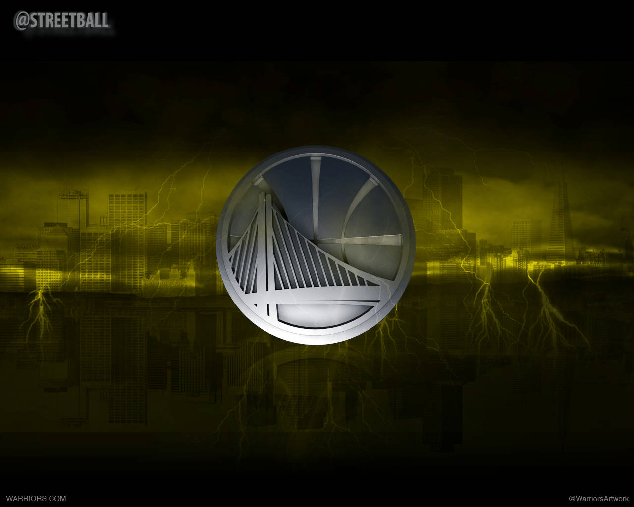 Golden State Warriors, silver logo, metallic, HD Desktop Wallpaper