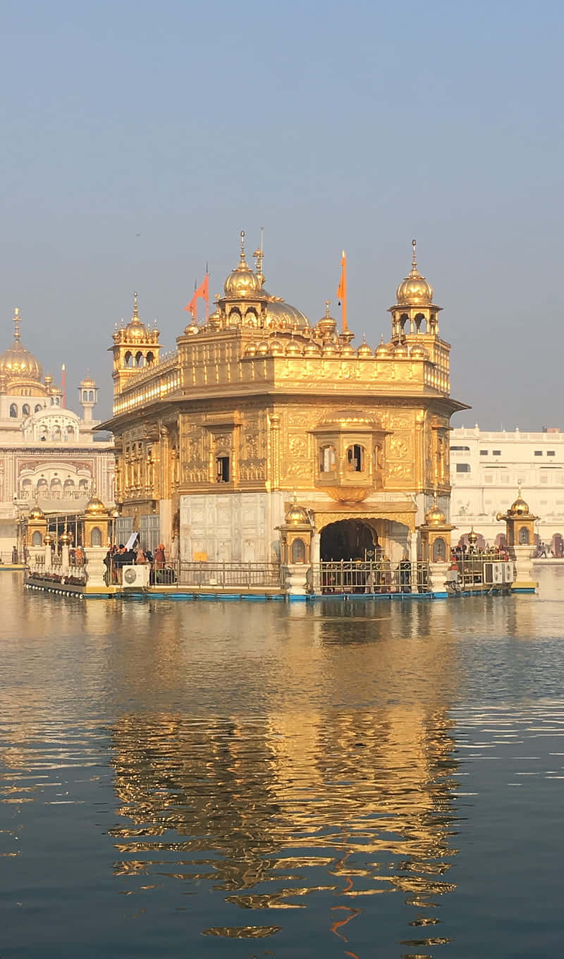 Golden Temple, back facade, clear sky, HD Phone Wallpaper