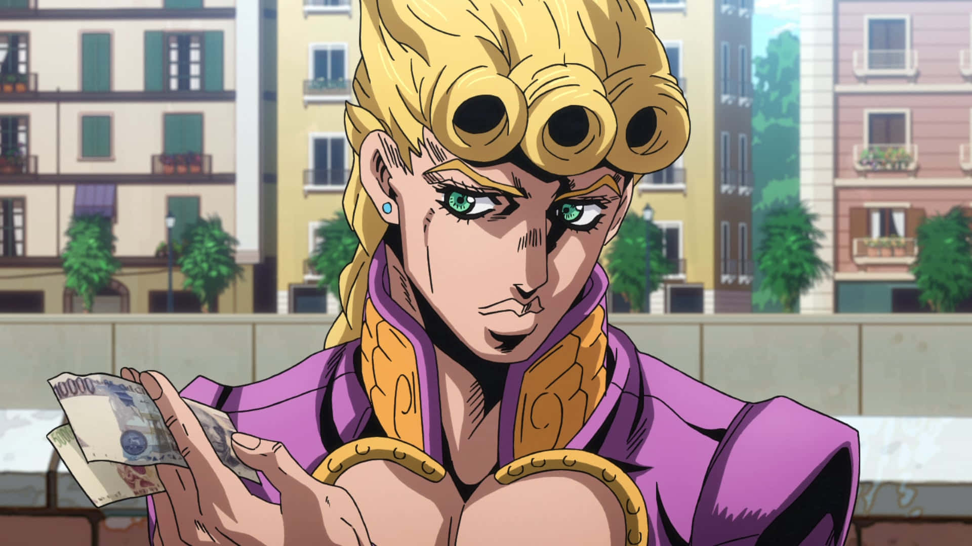Golden Wind, 1920 x 1080, blonde anime character, Full HD Desktop Wallpaper