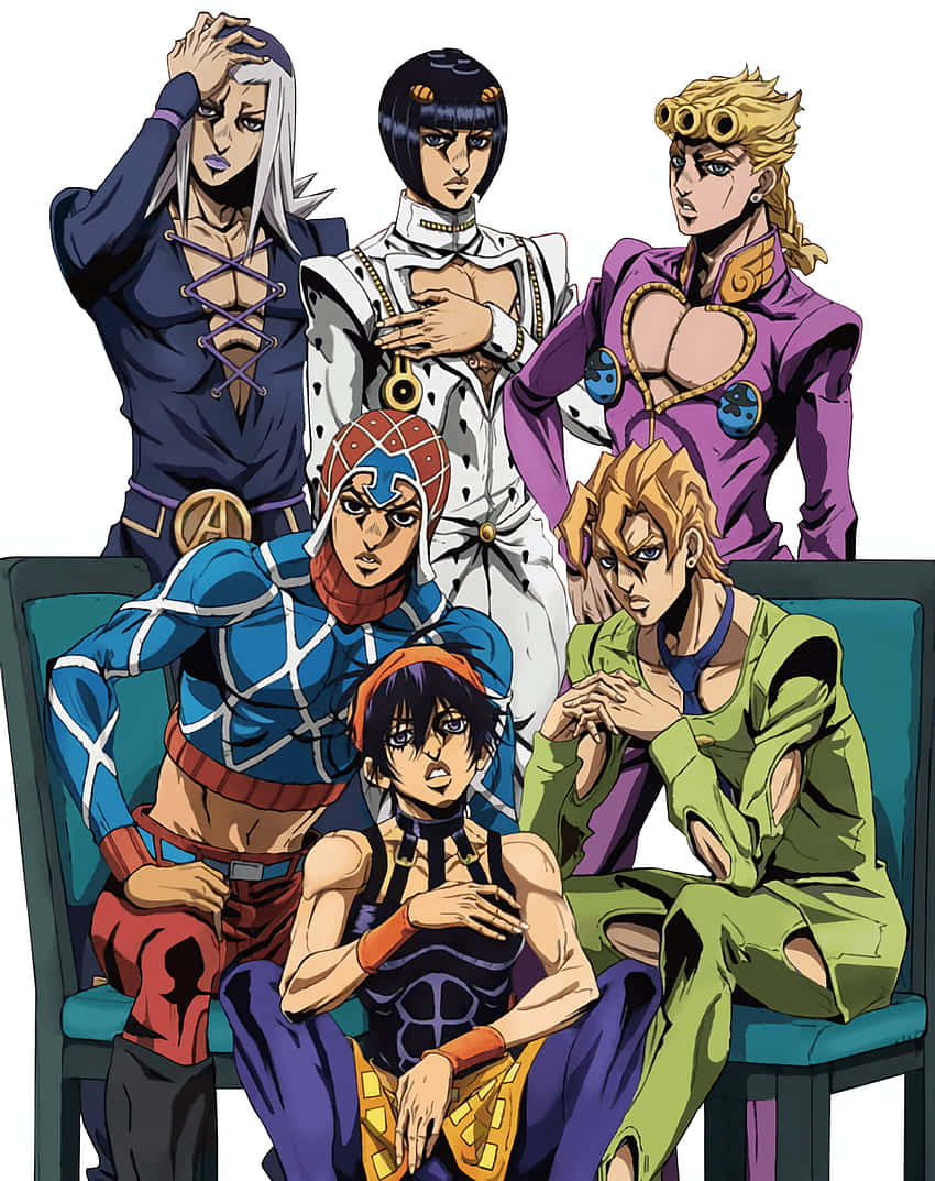 Golden Wind, teal couch, white background, SD Phone Wallpaper