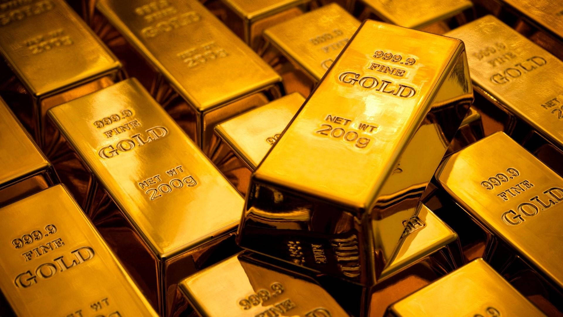 golden square bars, 999.9 fine, 200g, Full HD Desktop Wallpaper