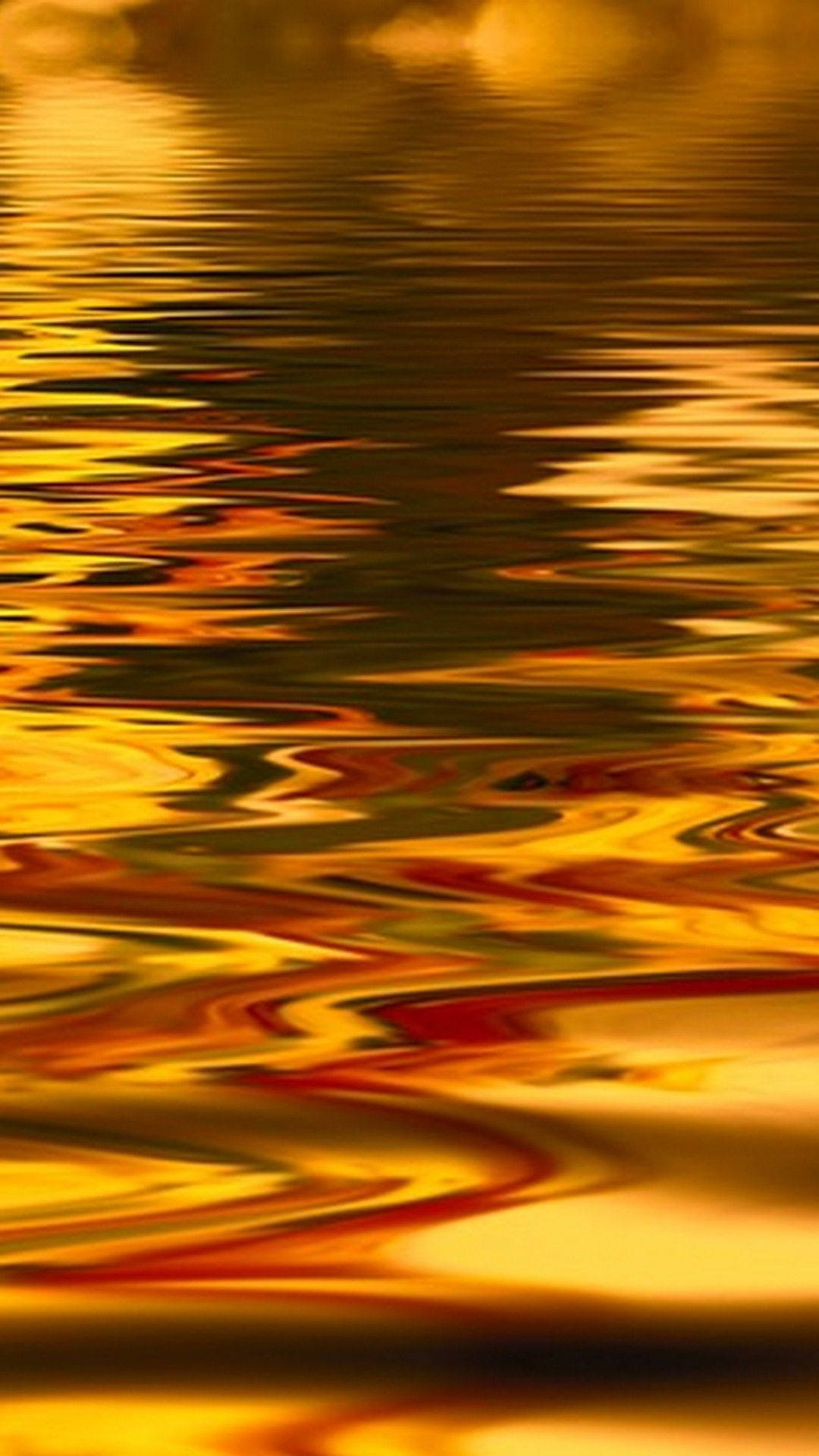 golden sunlight, rippling water, warm amber, Full HD Phone Wallpaper