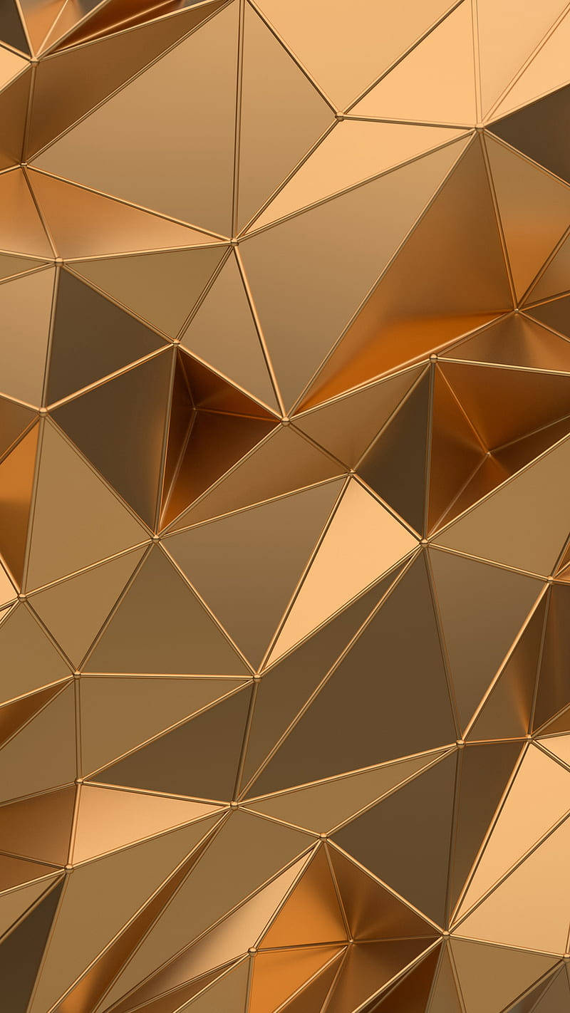 rose gold, low poly, geometric wallpaper, HD Phone Wallpaper