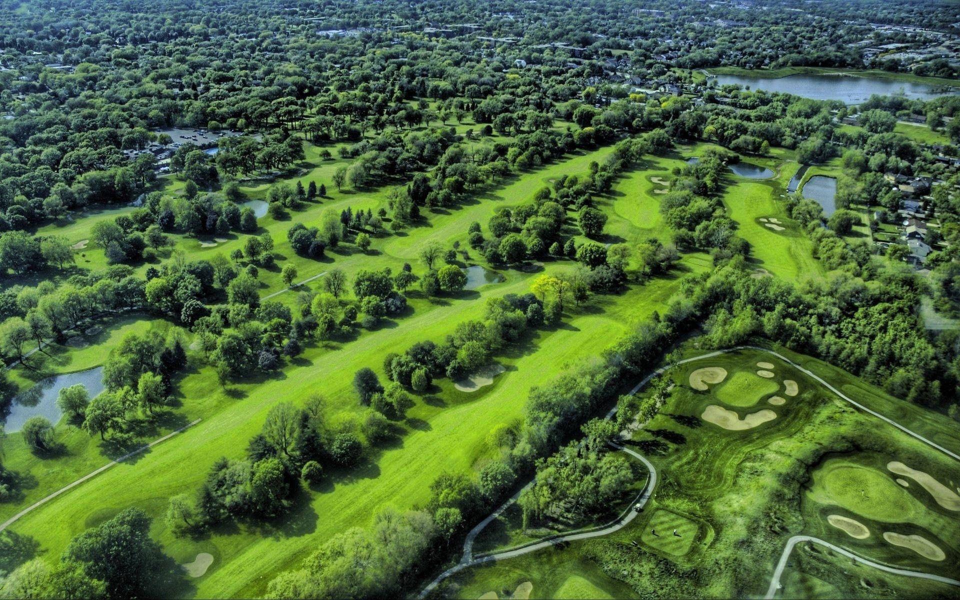 ultra hd golf green field, golf course, lush green, Full HD Desktop Wallpaper