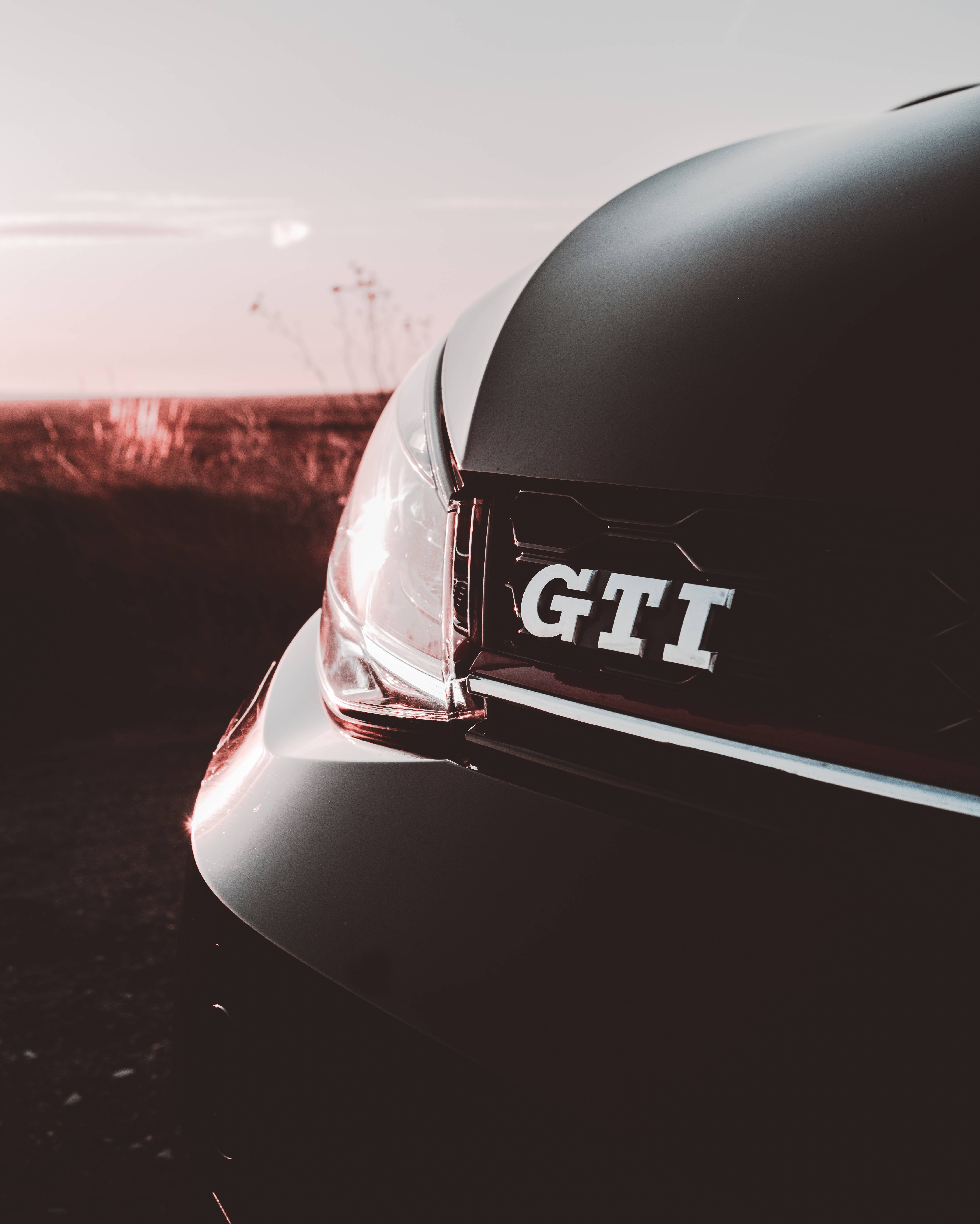 Golf GTI, tail light, sleek black, 5K Phone Wallpaper