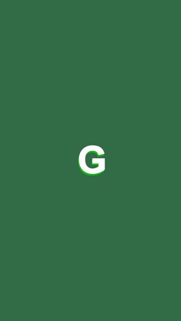 Golf iPhone, white letter G, green outline, SD Phone Wallpaper