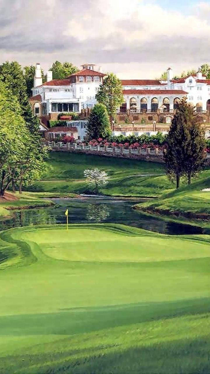 Golf iPhone, wide green, golf course, HD Phone Wallpaper
