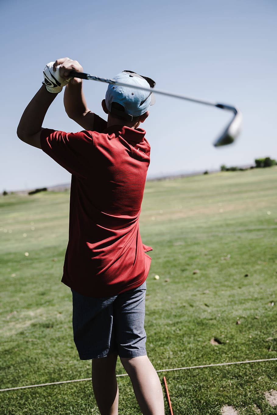 Golf Phone, red shirt, blue cap, HD Phone Wallpaper