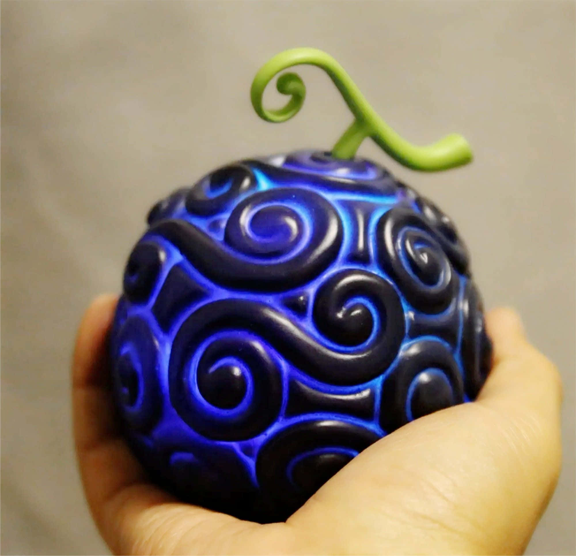 Gomu Gomu No Mi, glossy blue, swirling black patterns, Full HD Desktop Wallpaper