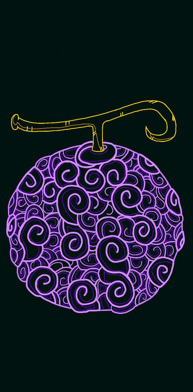 Gomu Gomu No Mi, purple fruit, swirling patterns, HD Phone Wallpaper
