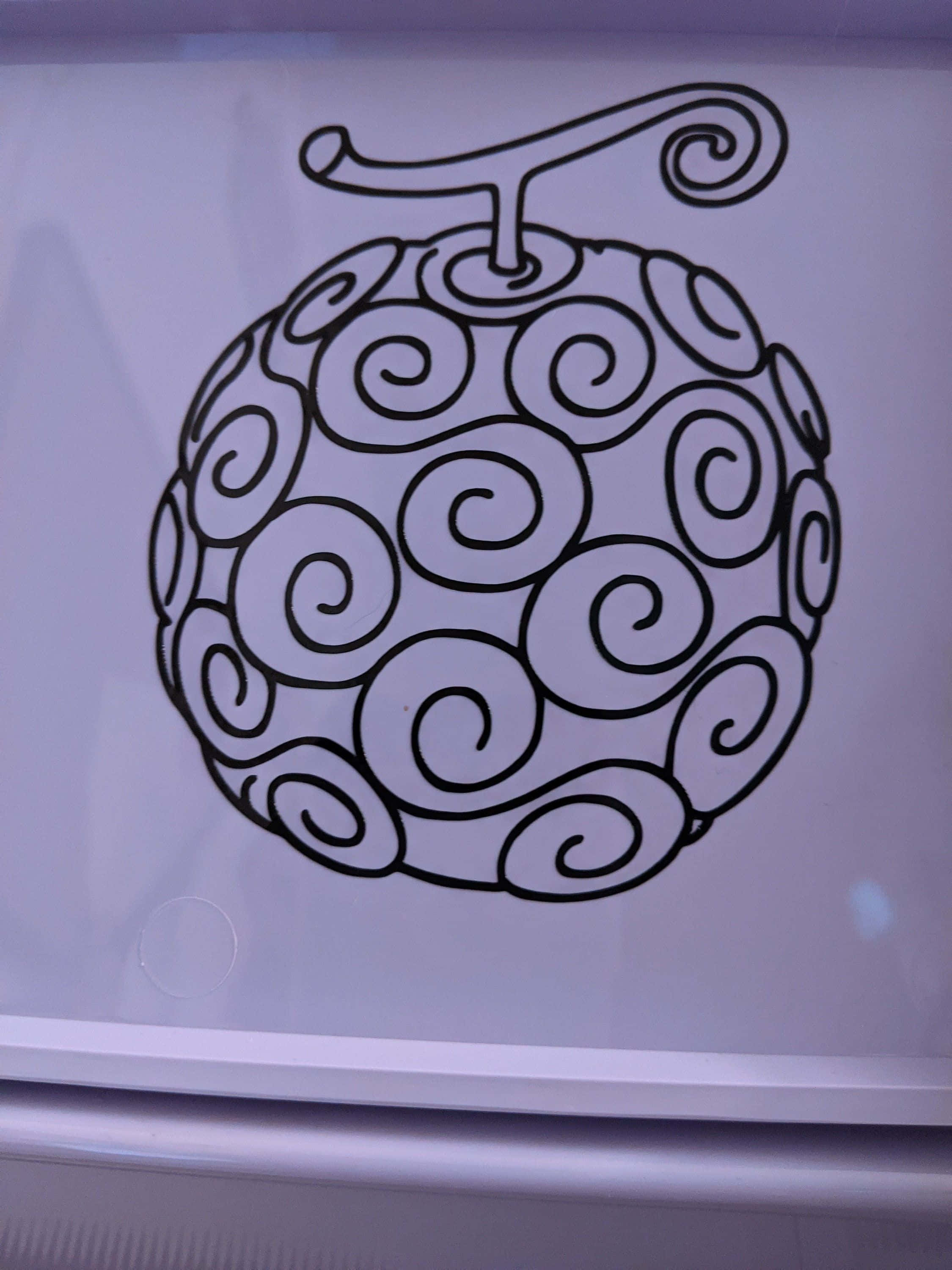 Gomu Gomu No Mi, black outline drawing, swirling patterns, 2K Phone Wallpaper