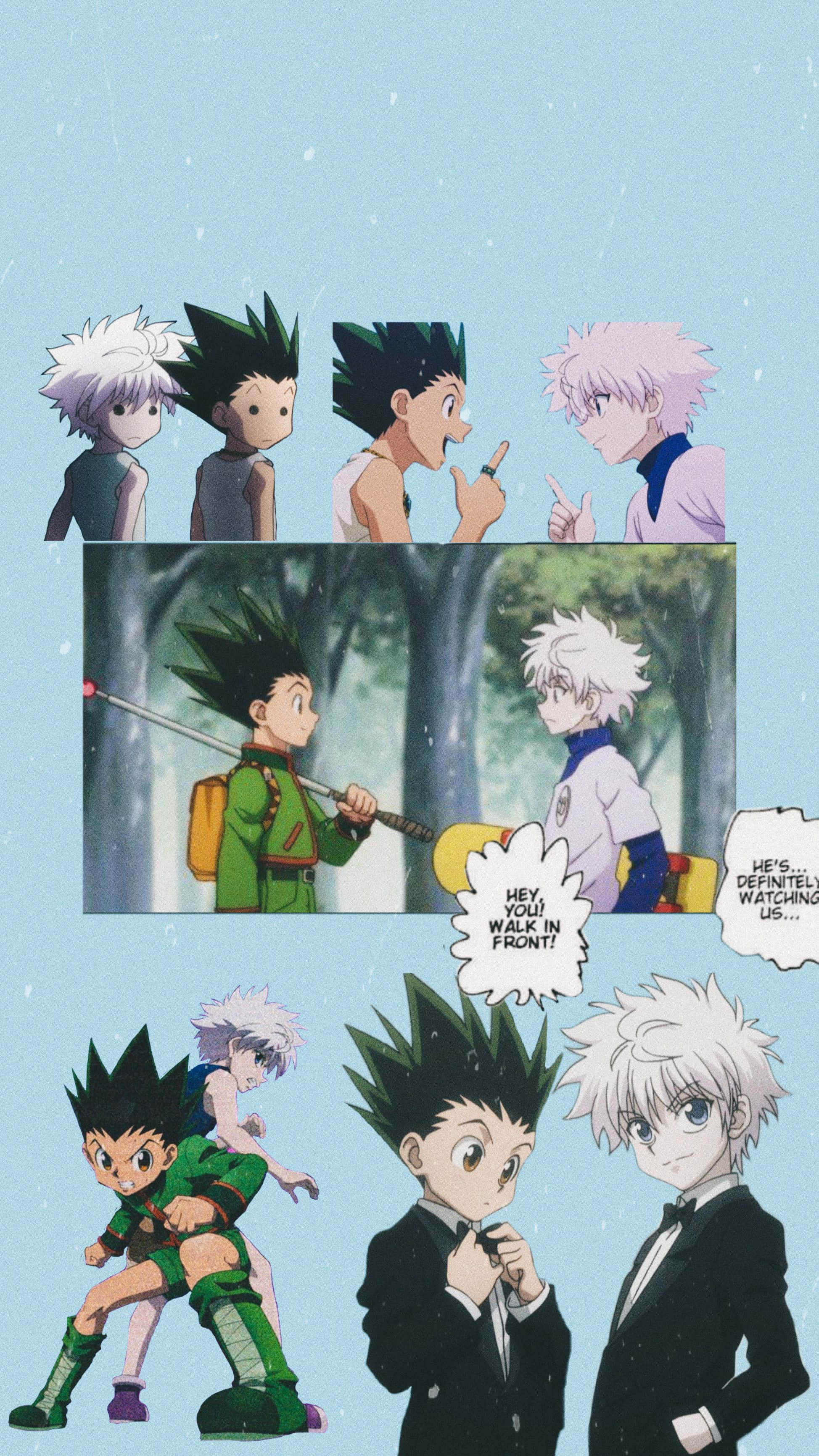 Gon, Killua, anime characters, 2K Phone Wallpaper
