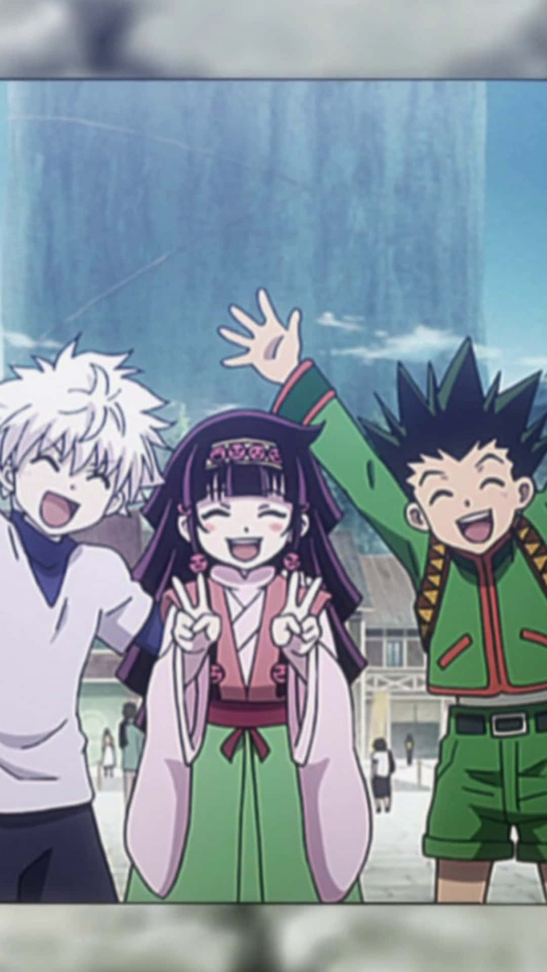 Gon, Killua, waterfall, Full HD Phone Wallpaper