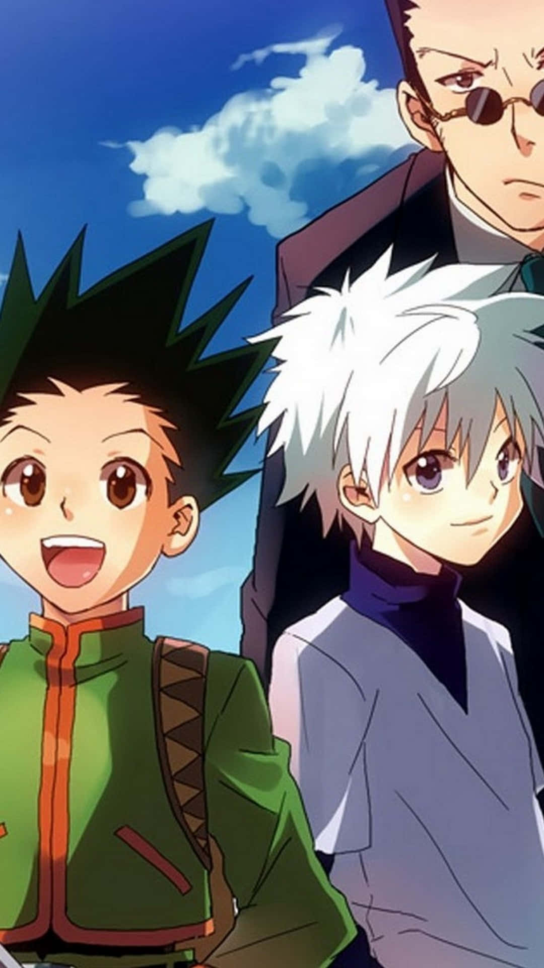 Gon, Killua, bright blue sky, Full HD Phone Wallpaper