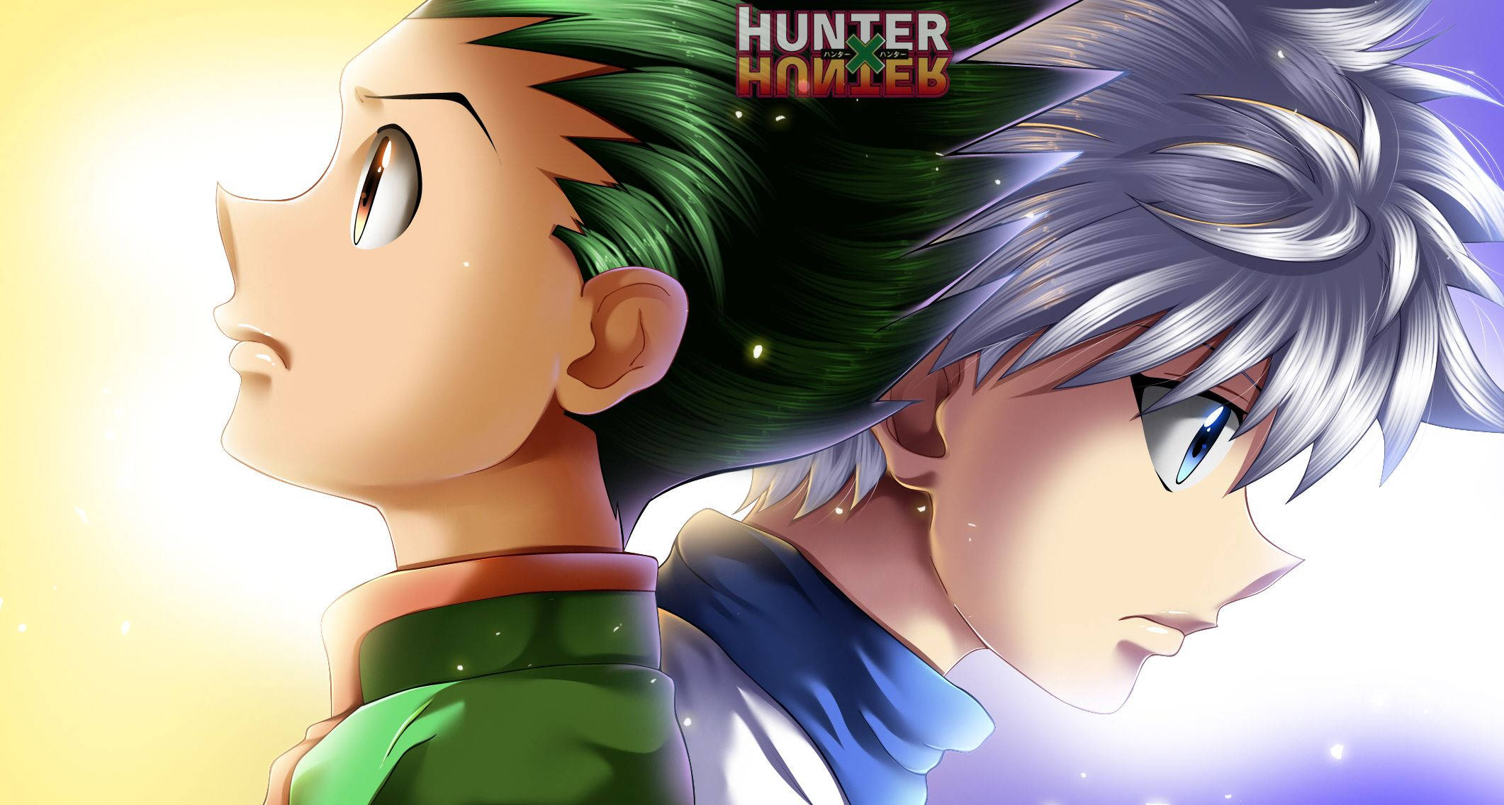 Gon, Killua, green hair, Full HD Desktop Wallpaper
