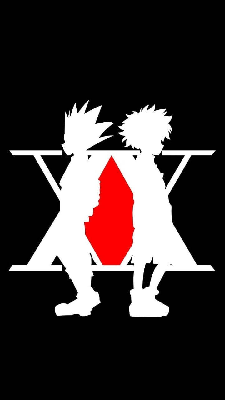 Gon, Killua, white silhouette, HD Phone Wallpaper