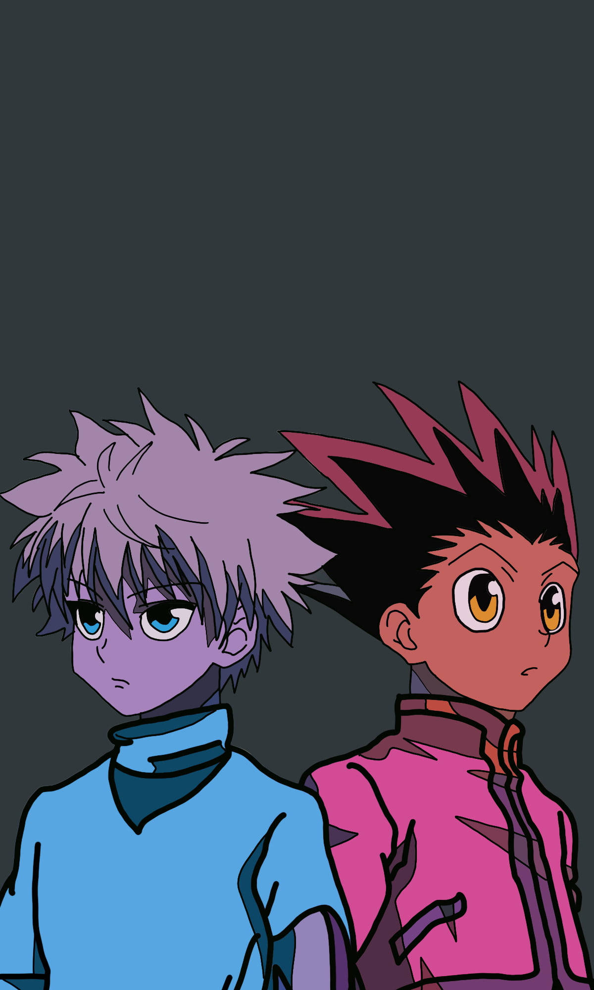 Gon, Killua, spiky hair, Full HD Phone Wallpaper