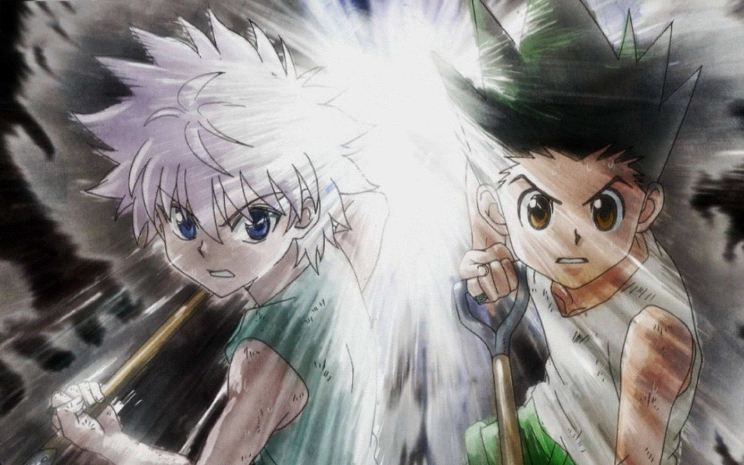 Gon, Killua, spiky hair, 2K Desktop Wallpaper