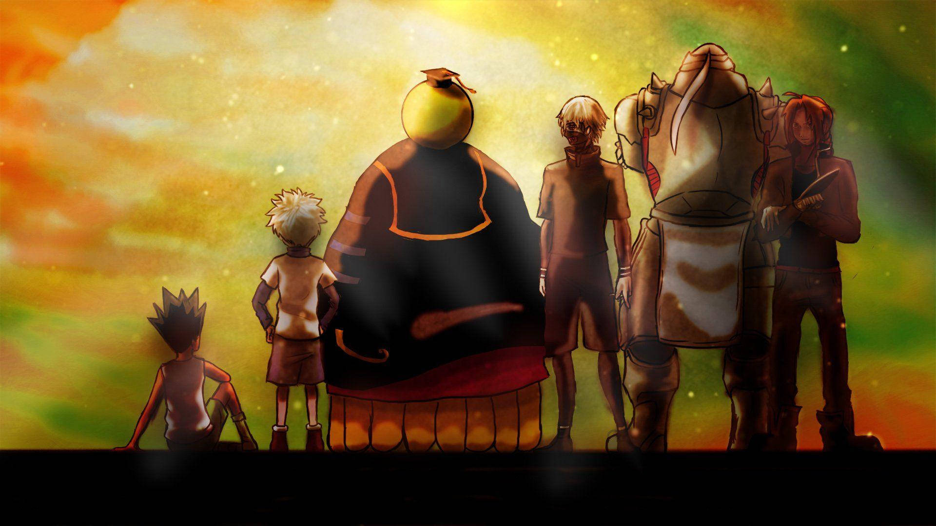 Gon Freecss, shounen, sunset sky, Full HD Desktop Wallpaper