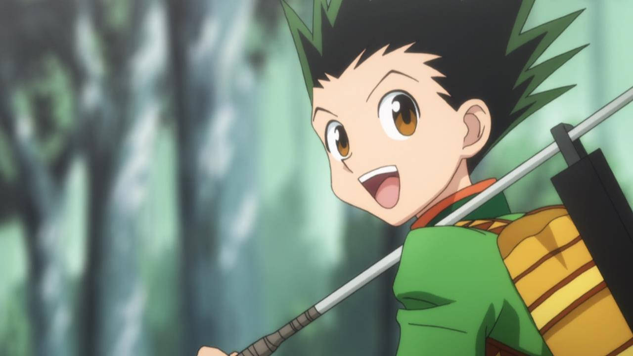 Gon Freecss, spiky black hair, green outfit, HD Desktop Wallpaper