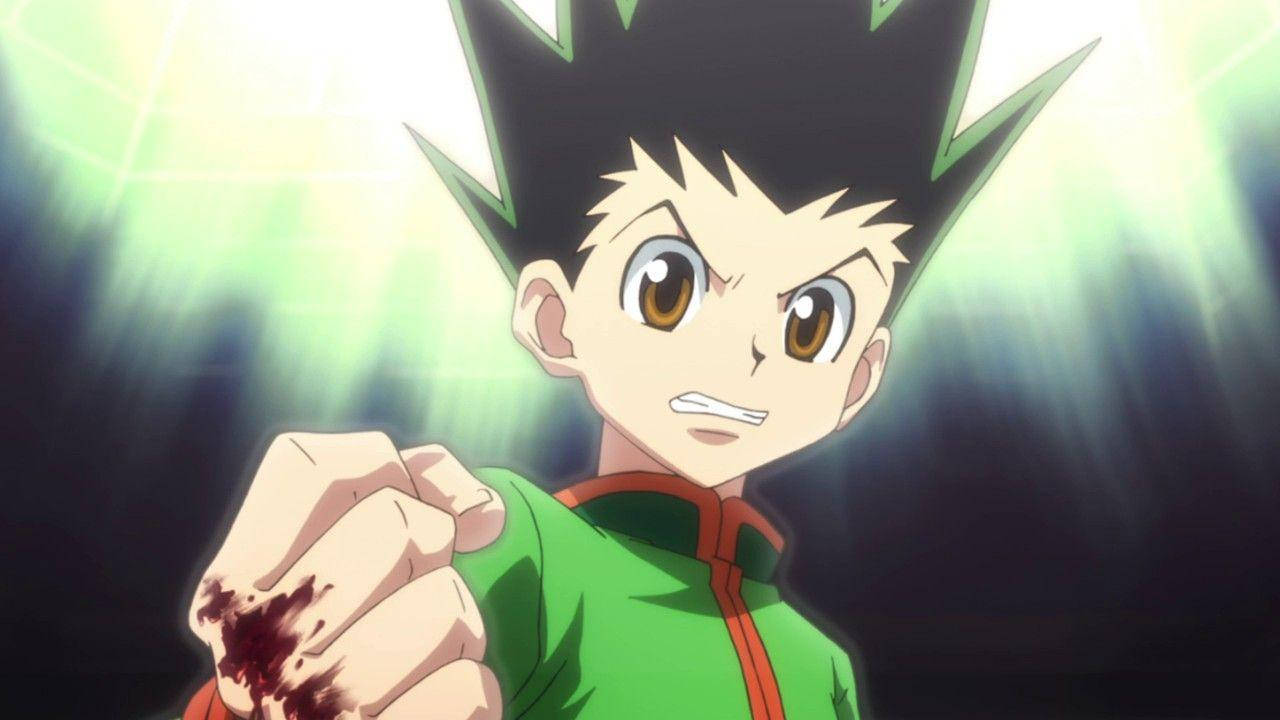 Gon Freecss, bloody fist, spiky black hair, HD Desktop Wallpaper