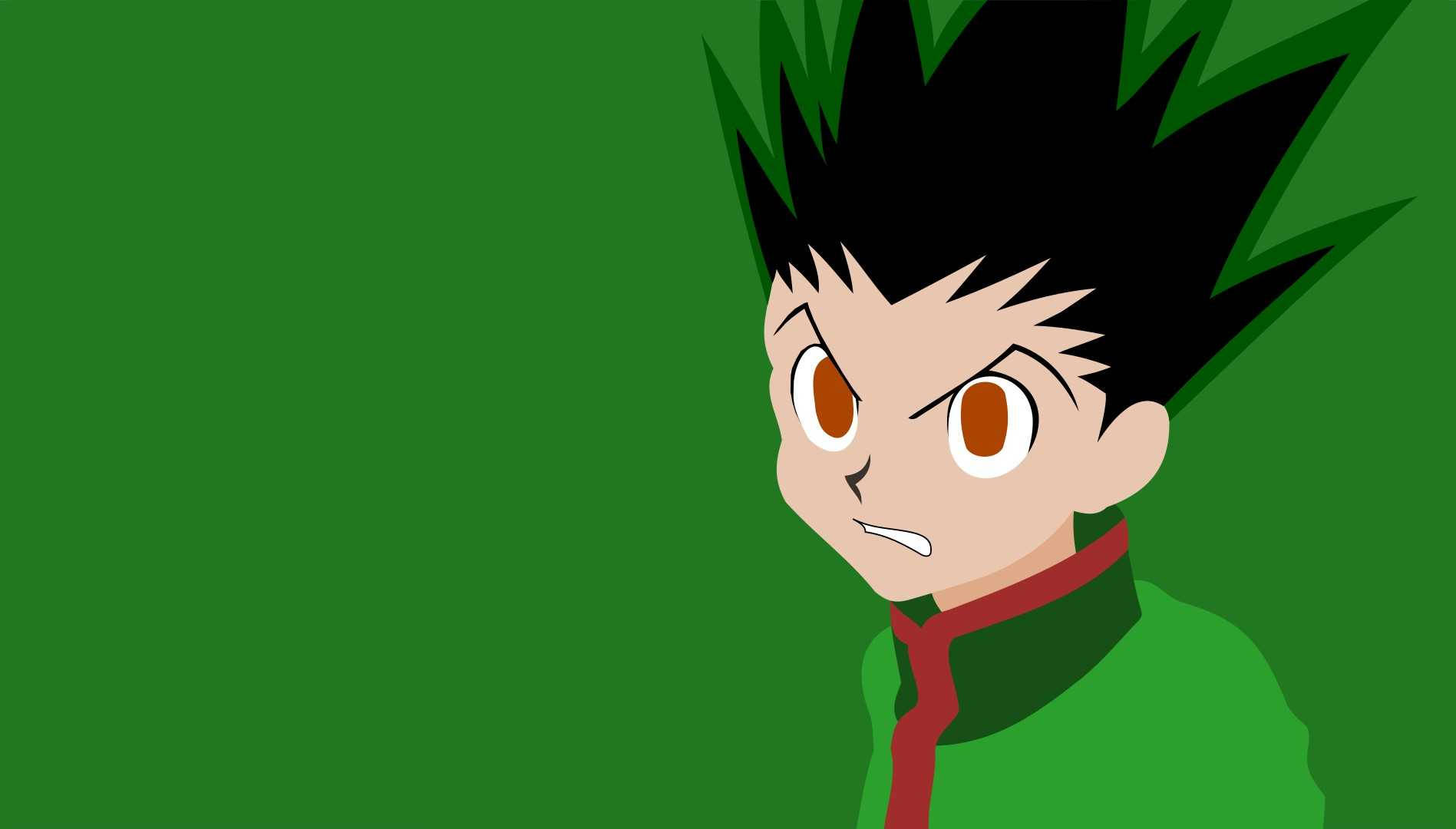 Gon Freecss, spiky black hair, orange eyes, HD Desktop Wallpaper