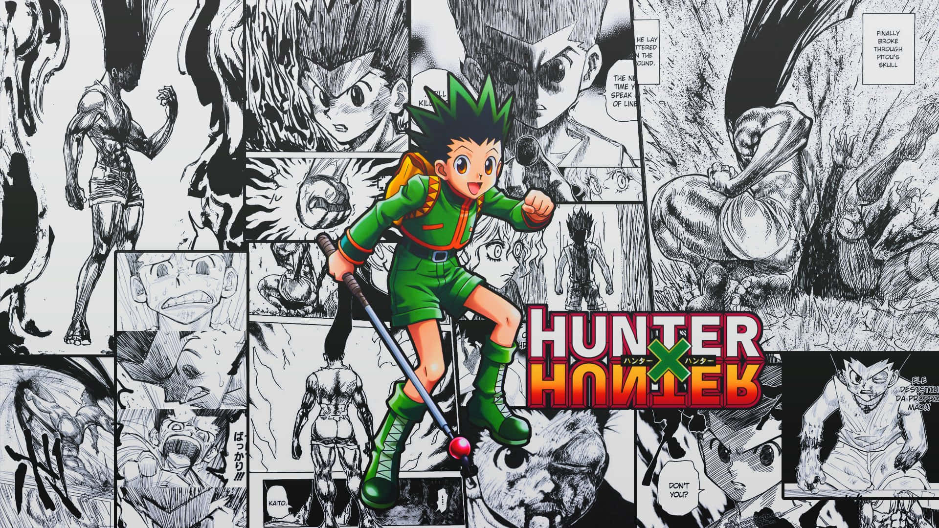 Gon, Hunter x Hunter, manga panels, Full HD Desktop Wallpaper
