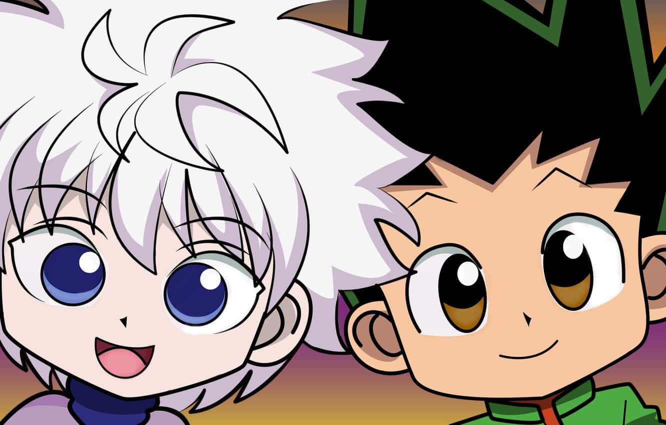Gon, Killua, chibi anime characters, HD Desktop Wallpaper