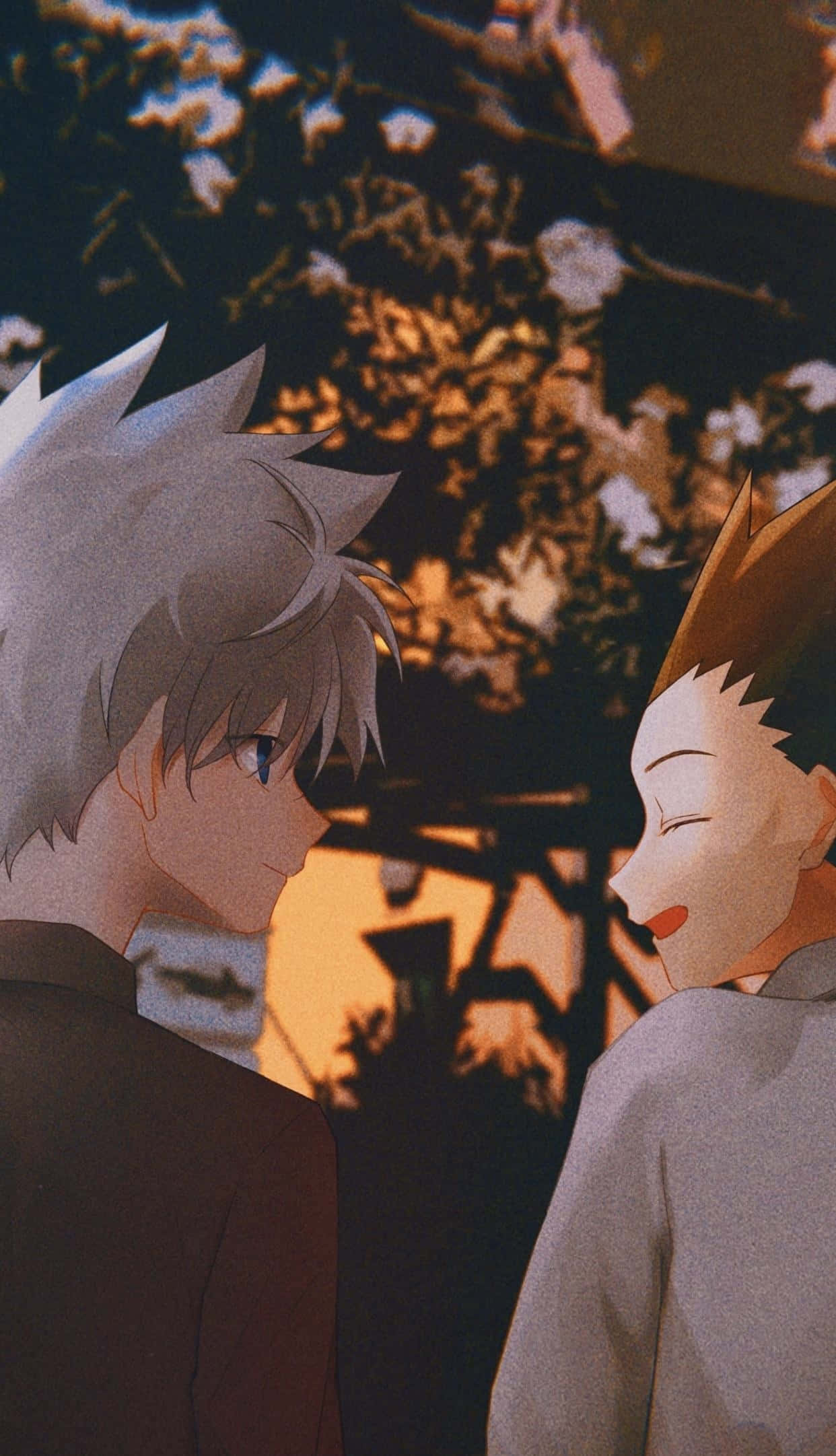 Gon, Killua, sunset, Full HD Phone Wallpaper