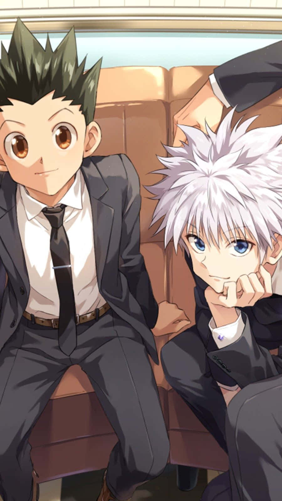 Gon, Killua, green spiky hair, HD Phone Wallpaper
