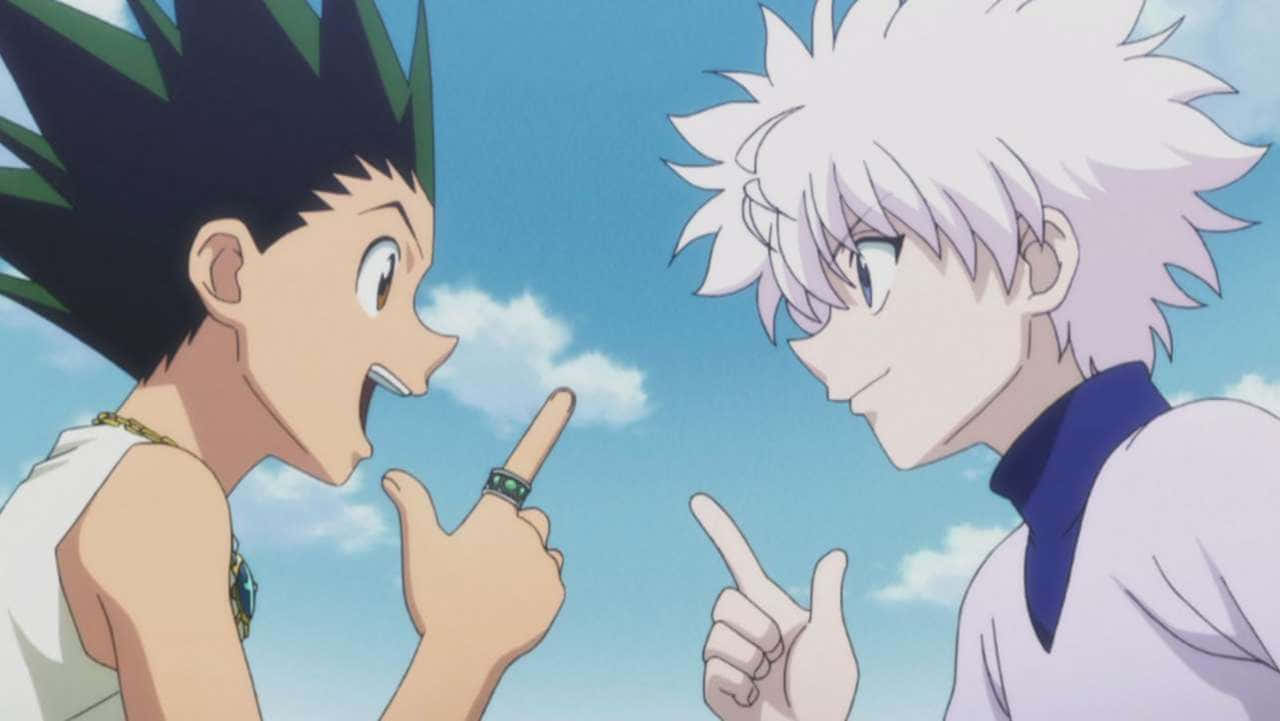 Gon, Killua, bright blue sky, HD Desktop Wallpaper