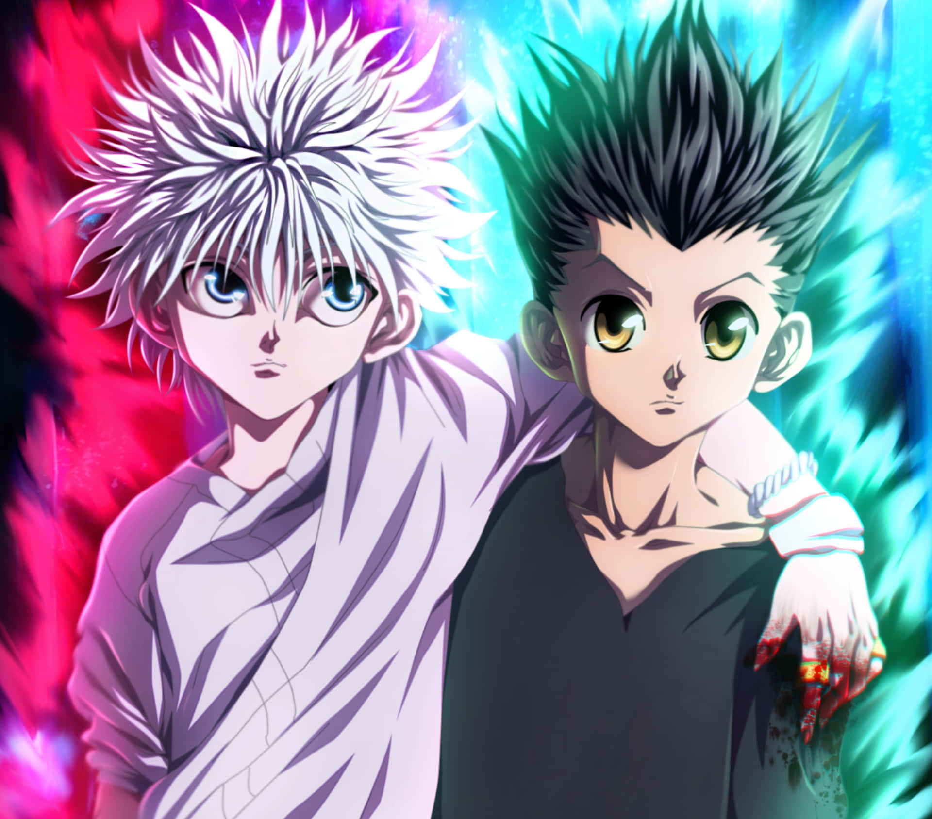 Gon, Killua, spiky hair, Full HD Desktop Wallpaper