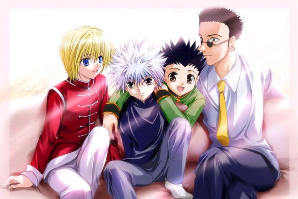 Gon Killua, anime characters, couch, SD Desktop Wallpaper
