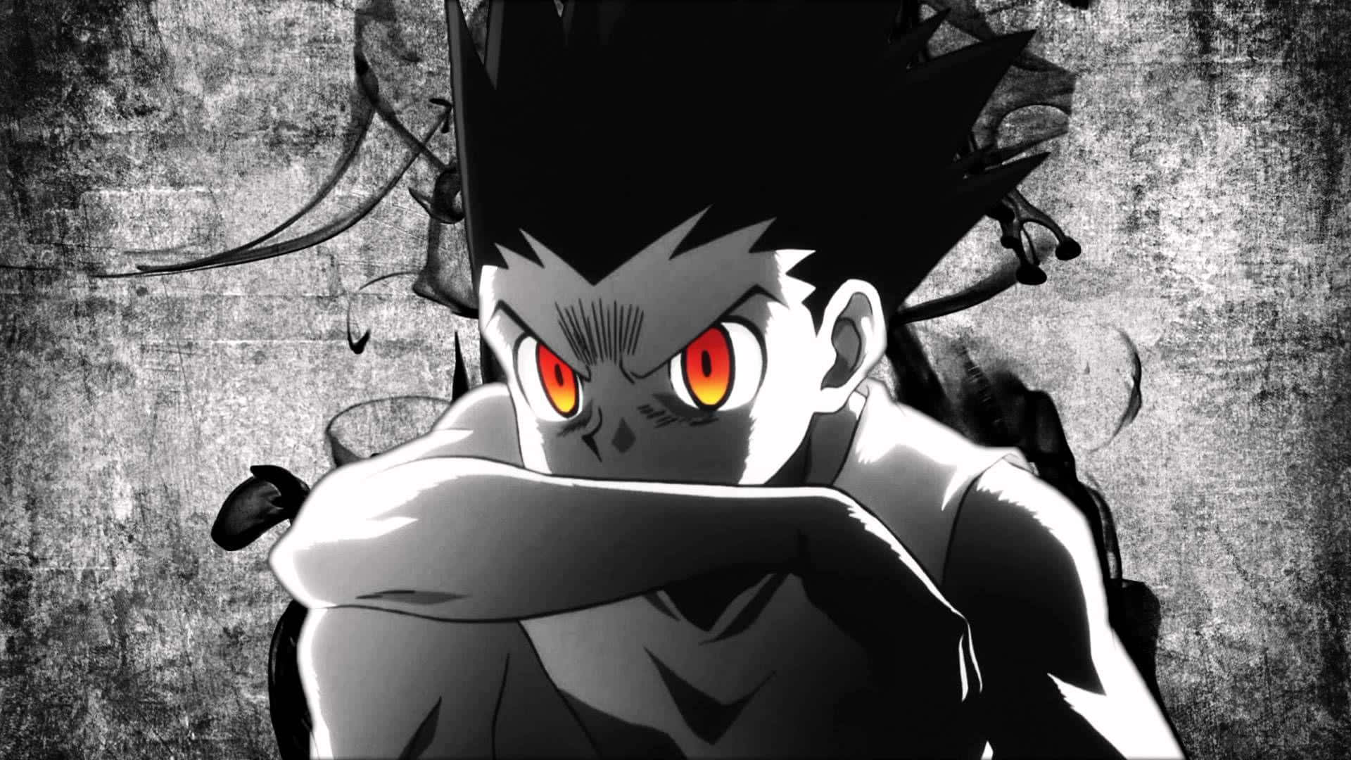 Gon, Killua, glowing red eyes, Full HD Desktop Wallpaper
