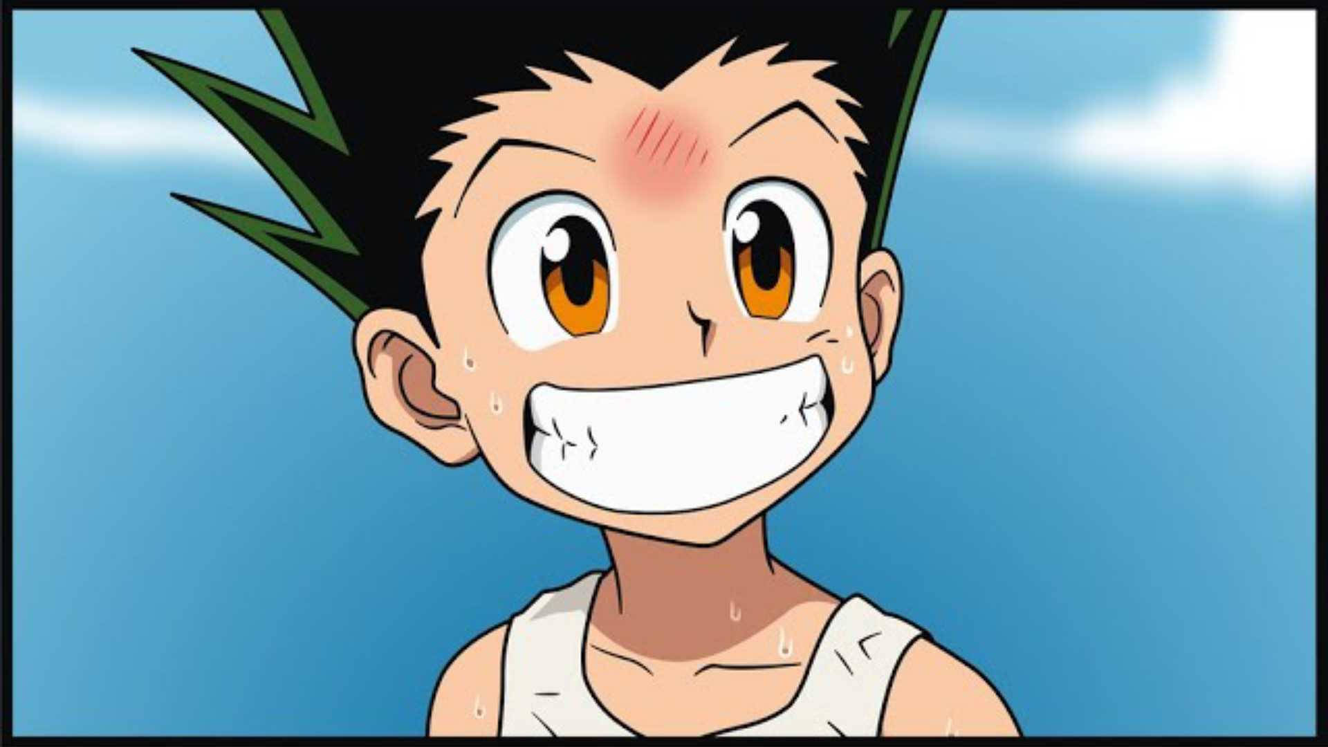 Gon, spiky black hair, orange eyes, Full HD Desktop Wallpaper