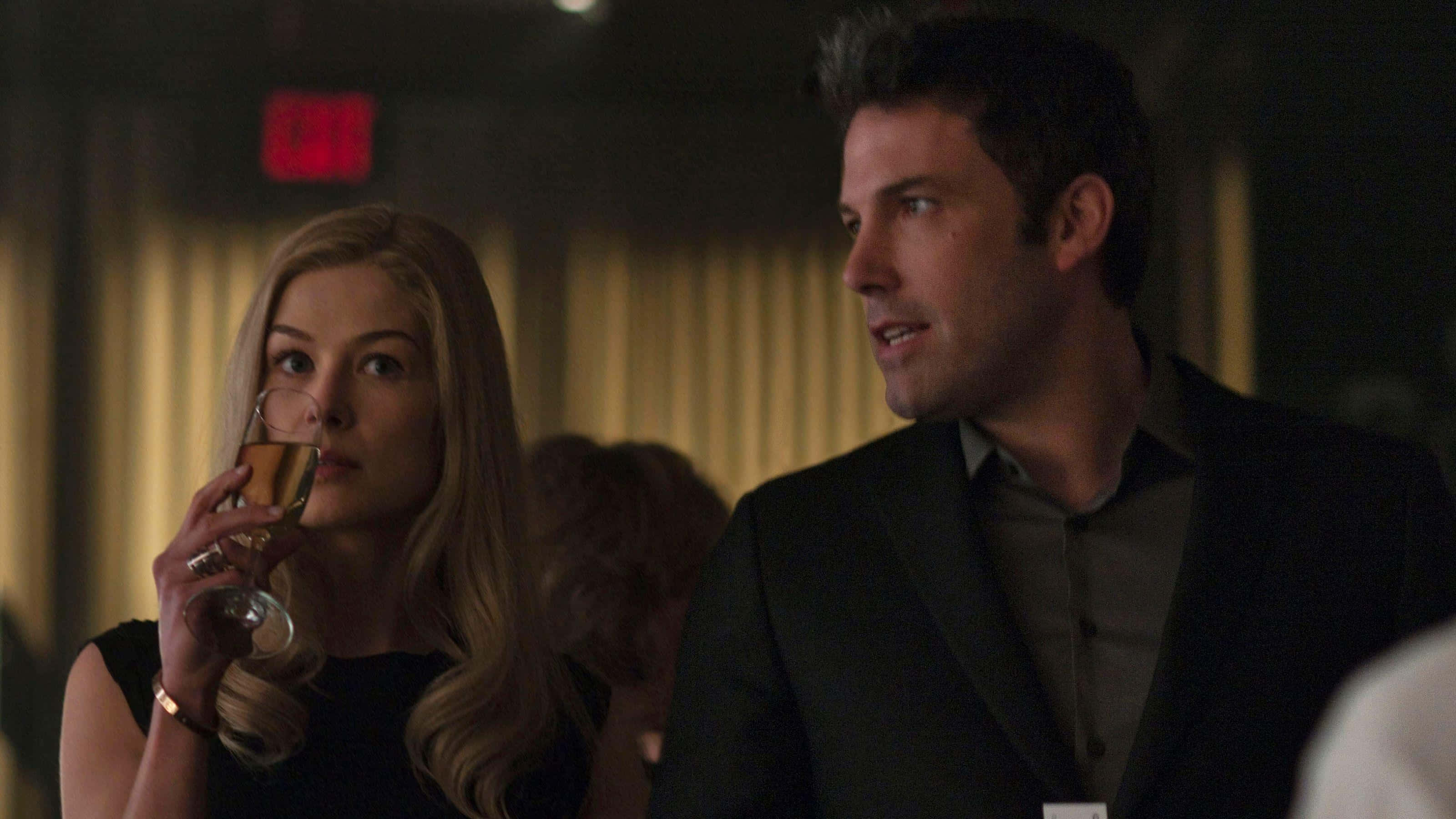 Gone Girl, emotional climax scene, formal wear, 2K Desktop Wallpaper