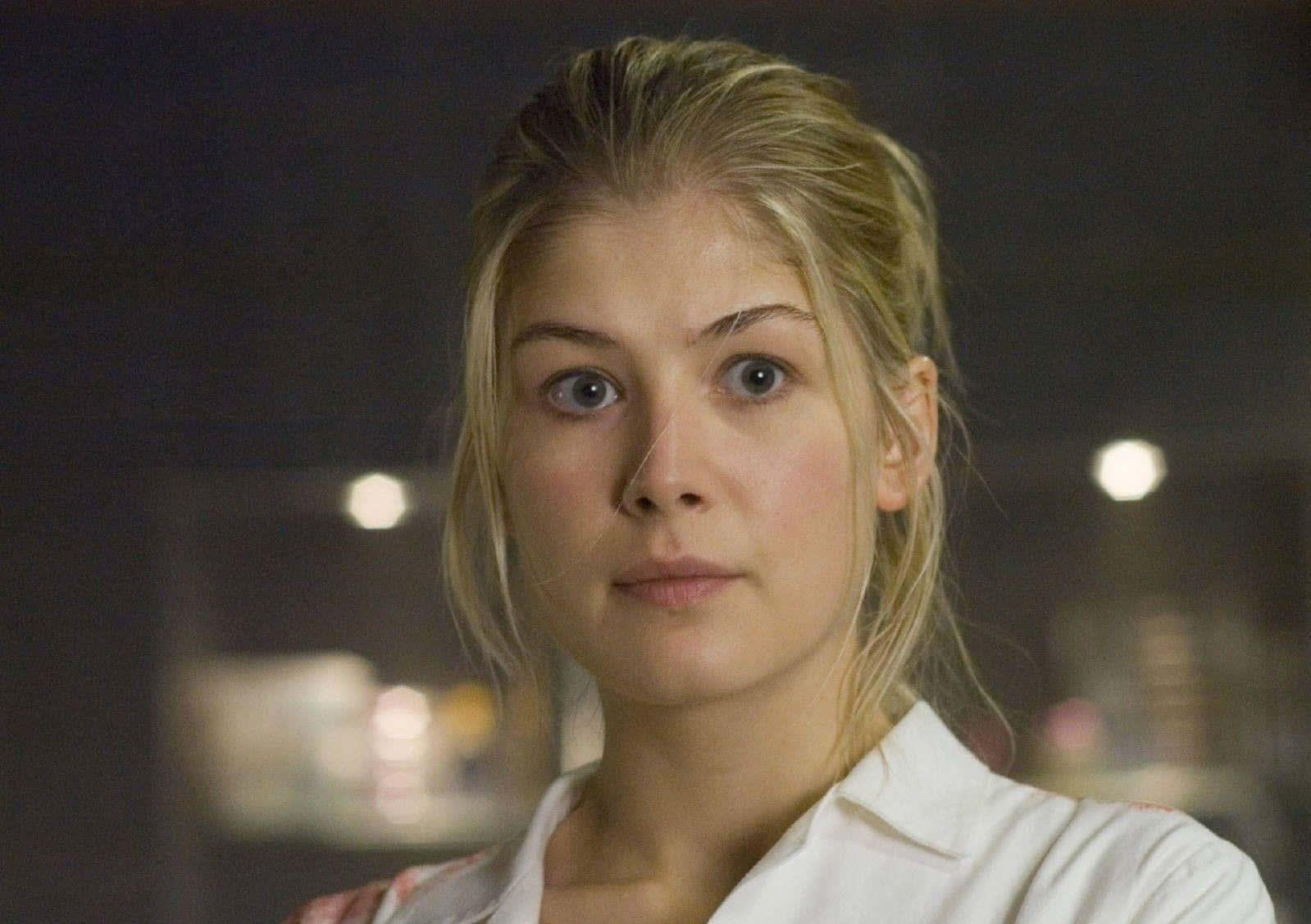 Gone Girl, blonde woman, white shirt, HD Desktop Wallpaper