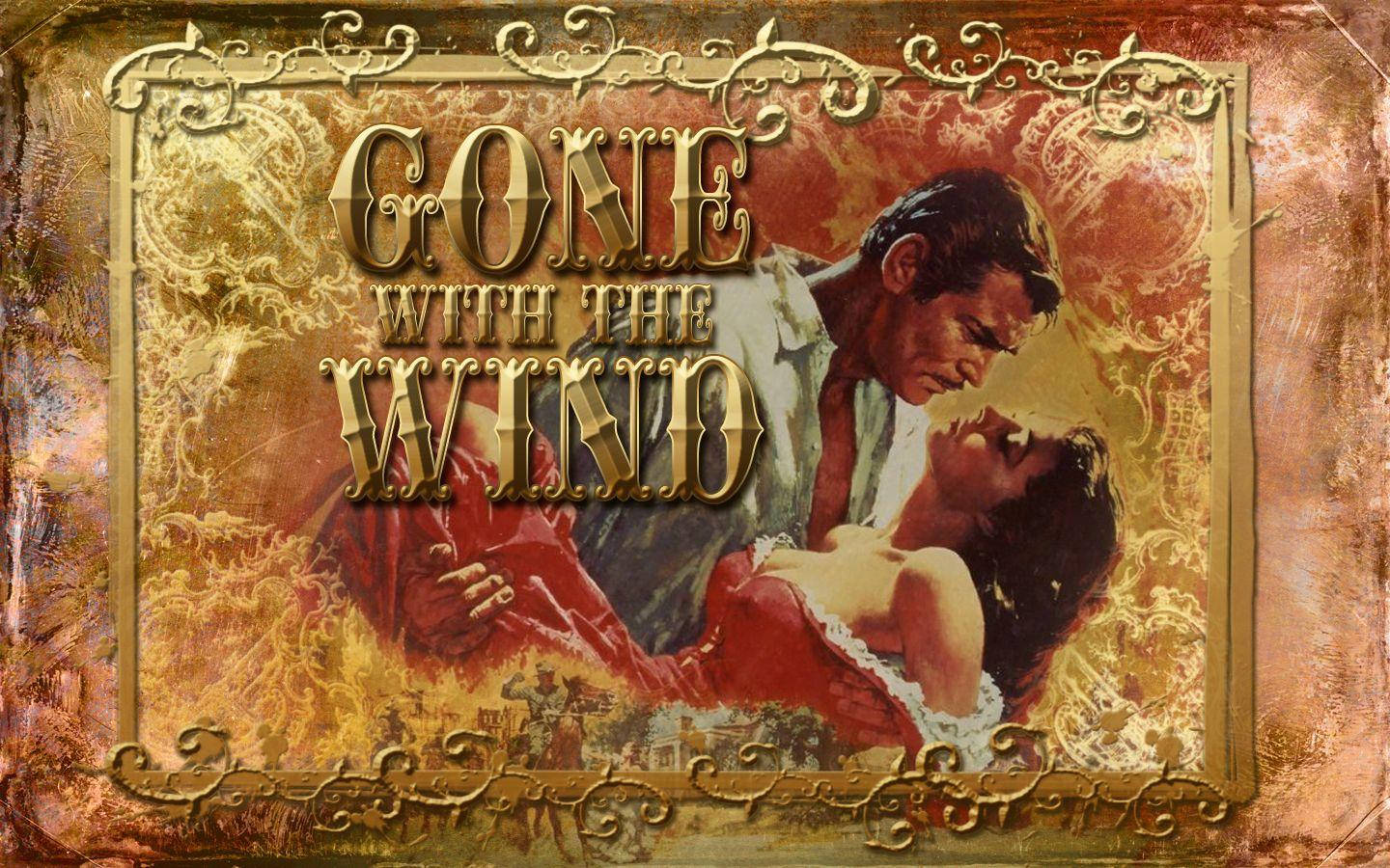 Gone With The Wind, ornamental art, vintage movie poster, HD Desktop Wallpaper