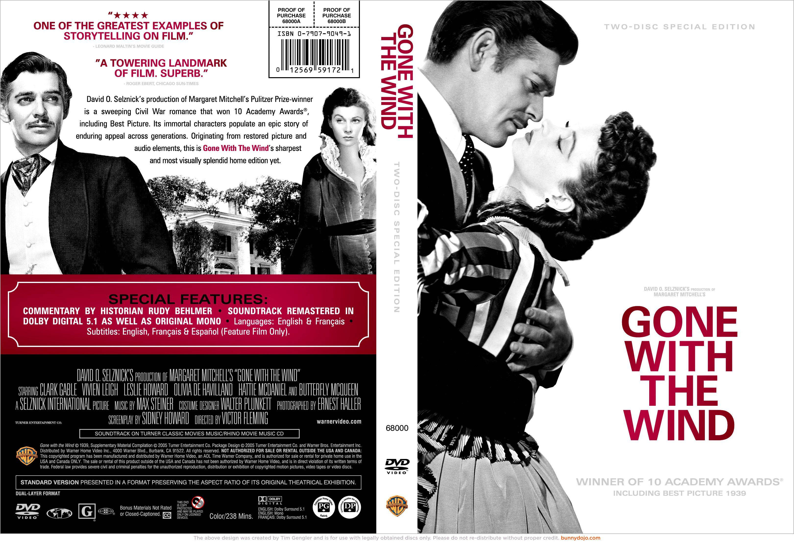 Gone With The Wind, DVD Release Cover, black and white movie poster, 2K Desktop Wallpaper