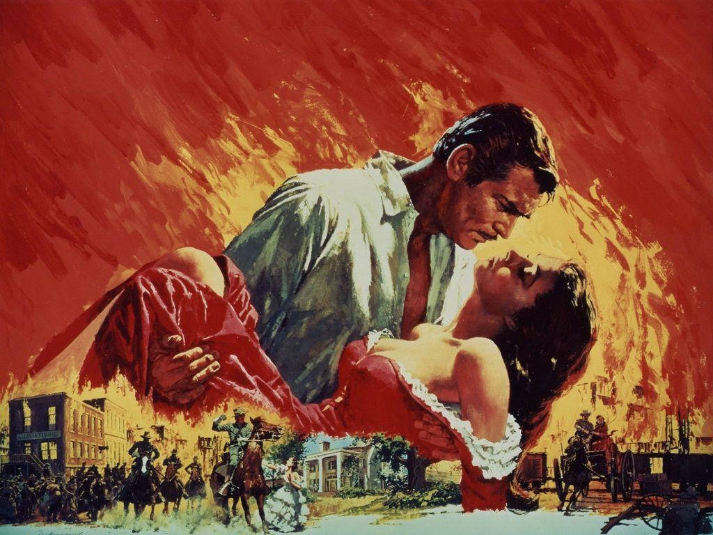 Gone With The Wind, fiery red sky, cavalry charges, SD Desktop Wallpaper